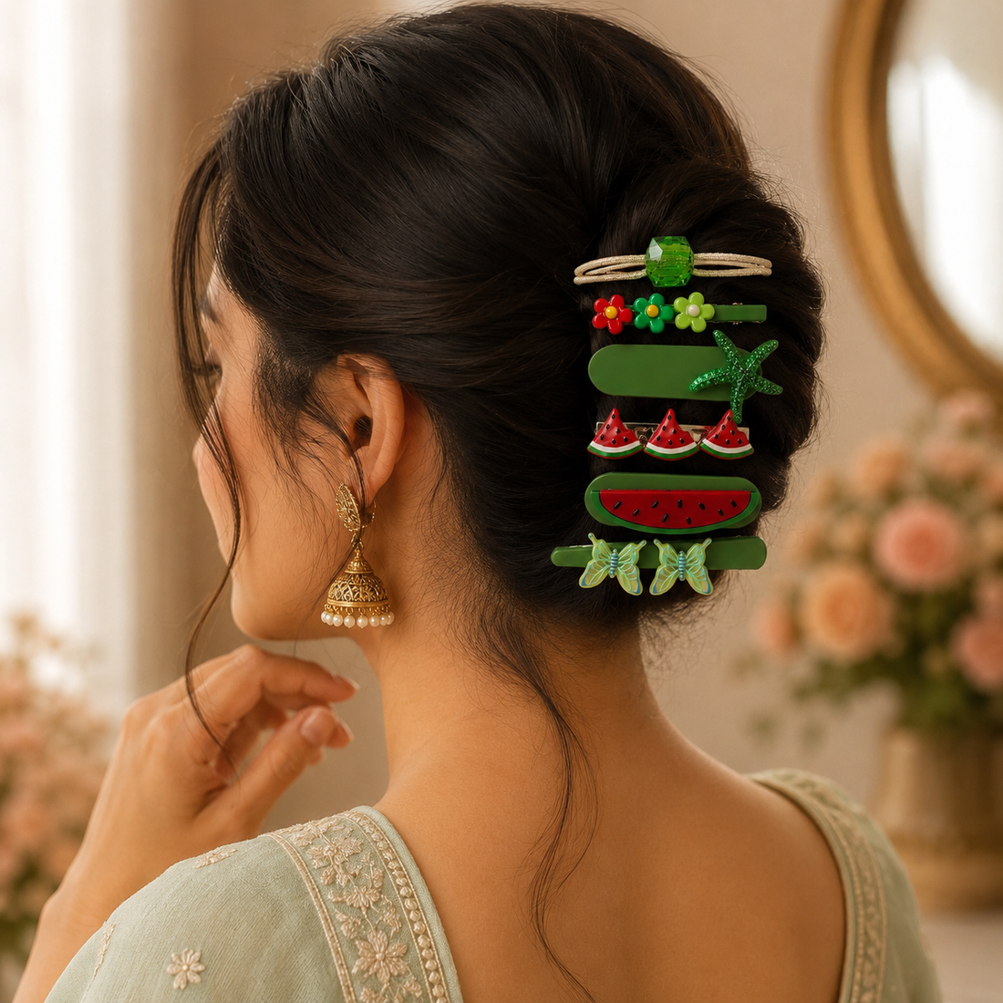 Melon Twist Hairclips Set