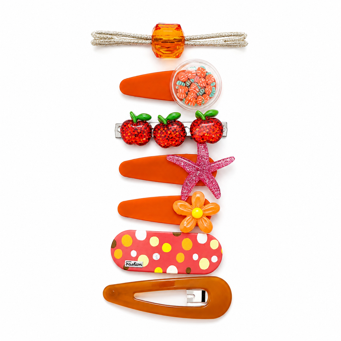 Sunny Orange Hairclips Set