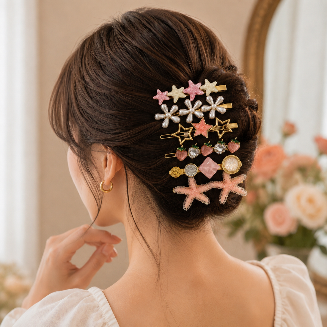 Pink Sunset Hairclips Set