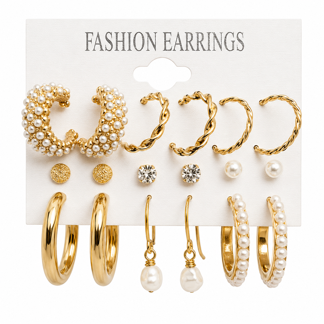 Pearl everyday golden hoops