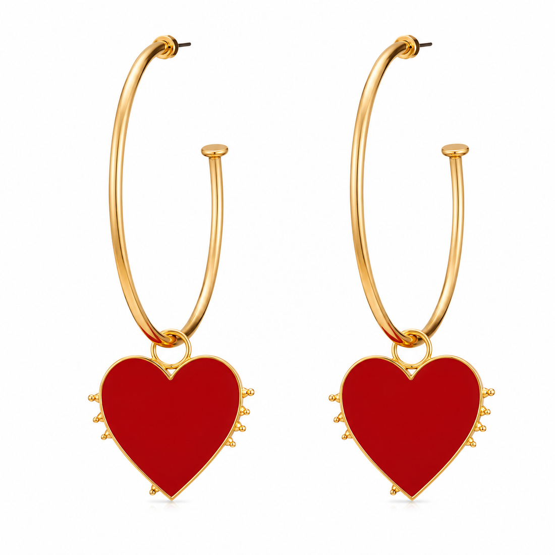 Heartbreaker Charm Hoops