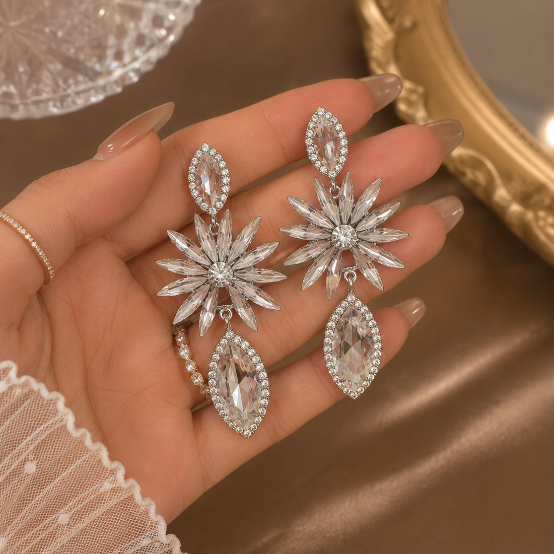 Aura Bloom Crystal Earrings