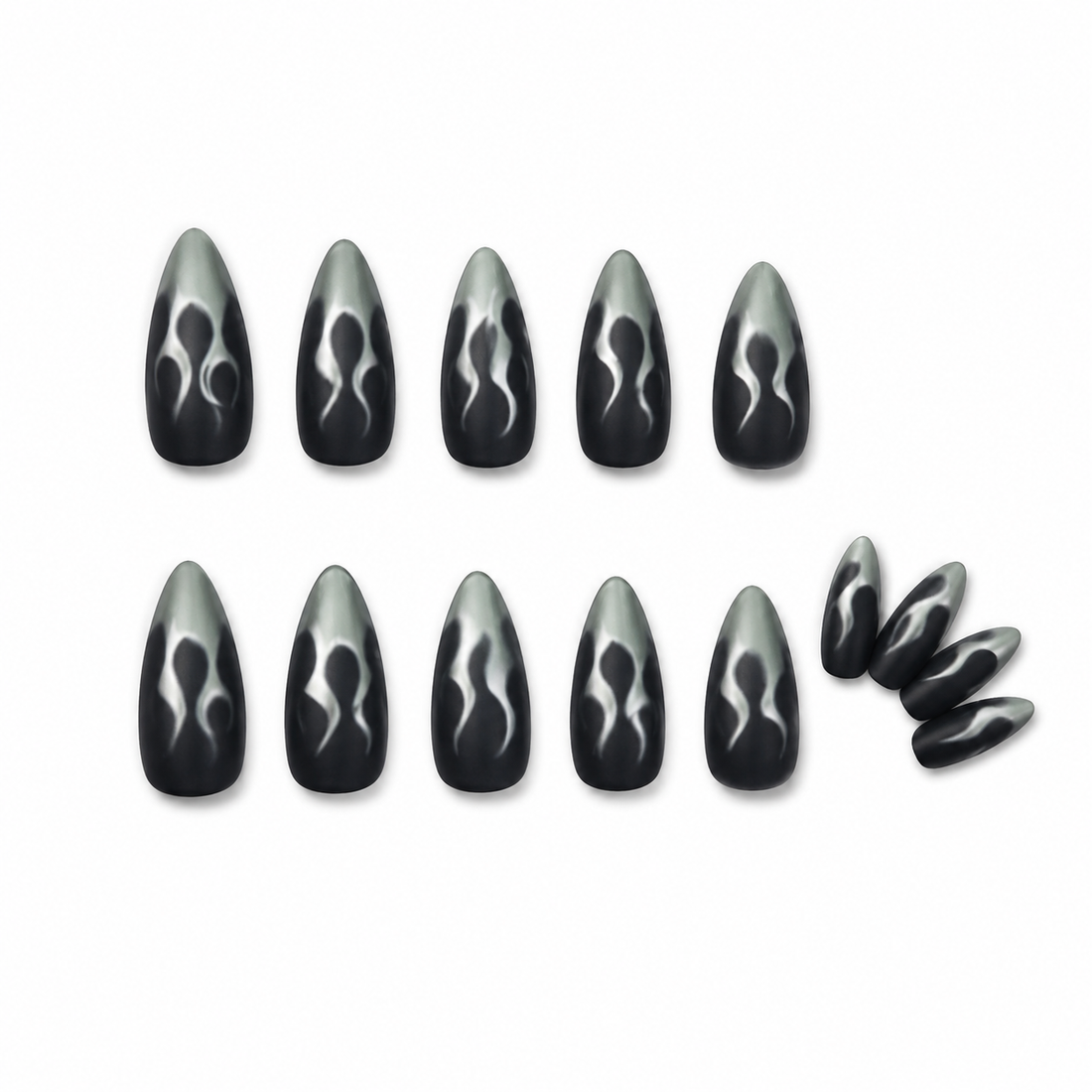 Goth Matte Black Press-On Nails