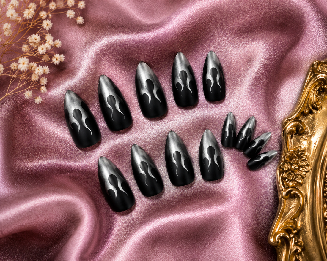 Goth Matte Black Press-On Nails