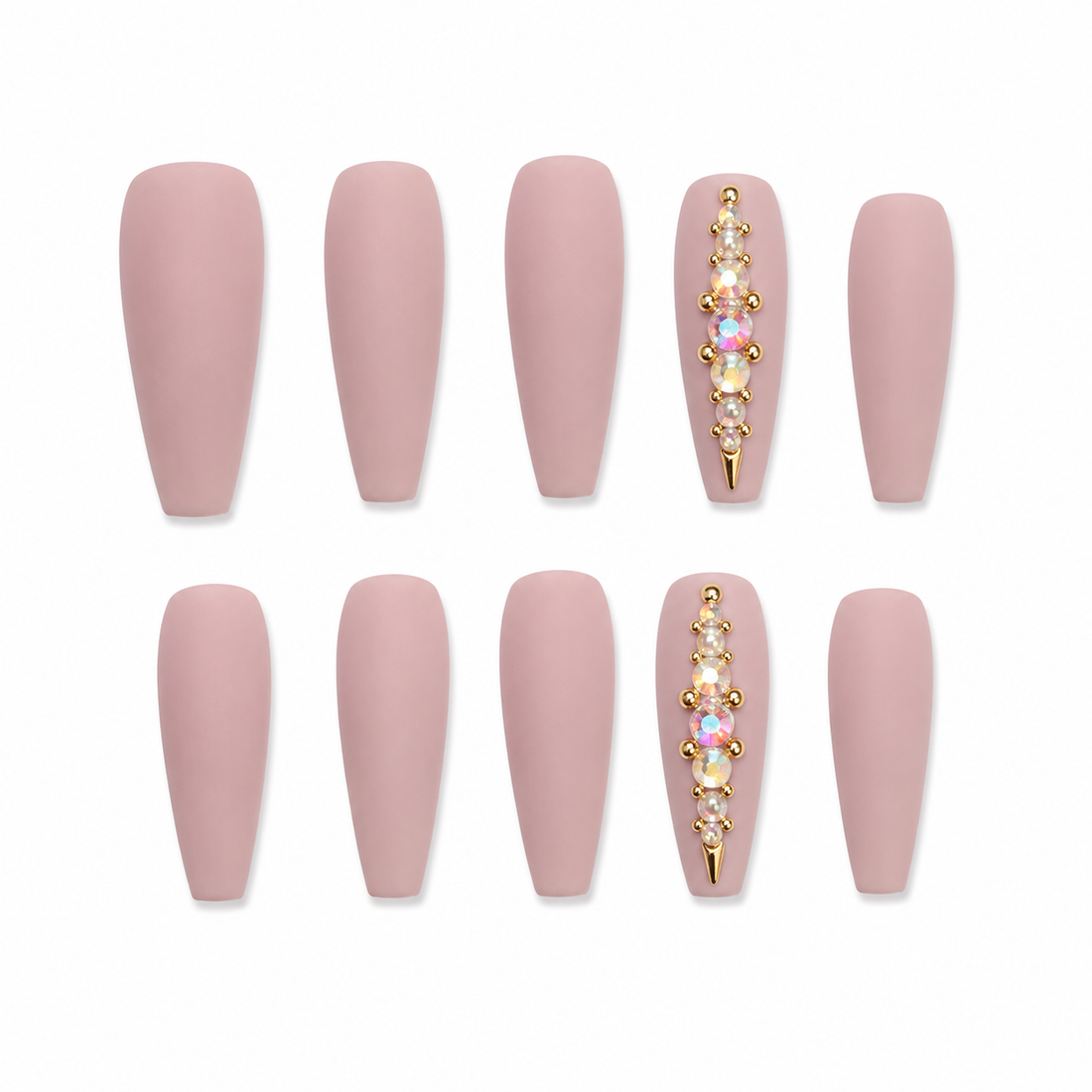 Everyday Nude Accessorized Press-On Nails