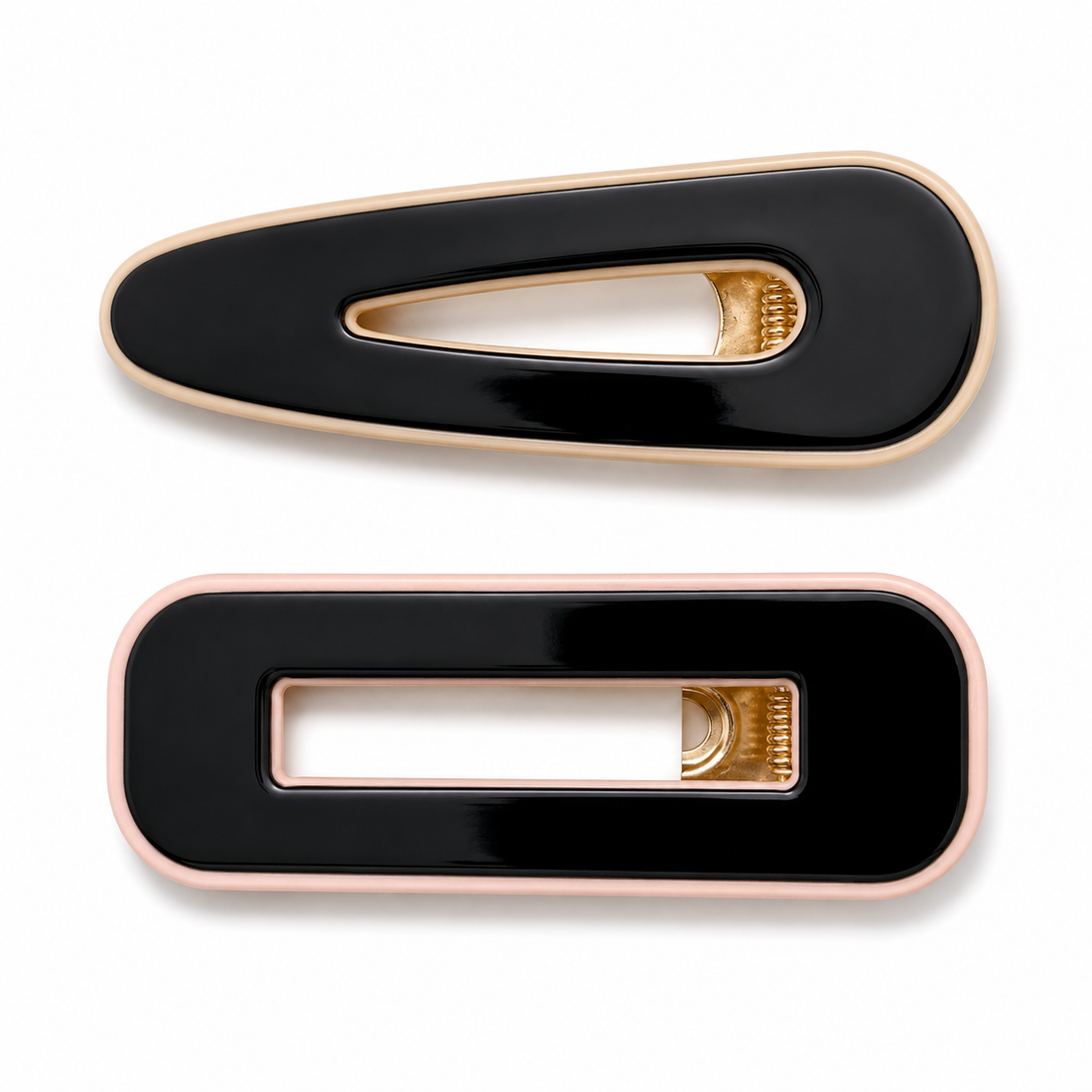 Monochrome Hairclips set - Black