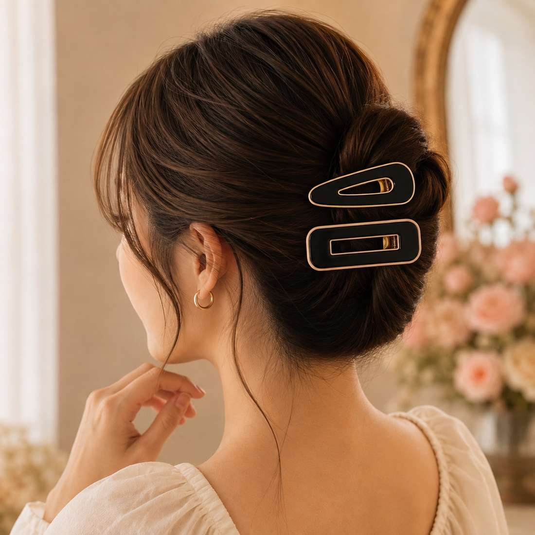 Monochrome Hairclips set - Black