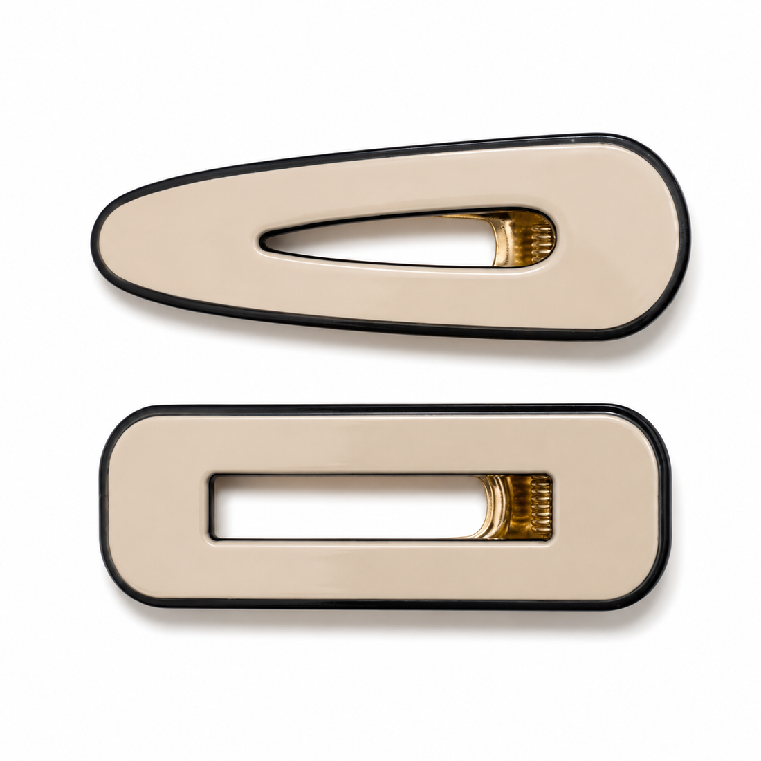 Monochrome Hairclips set - Beige