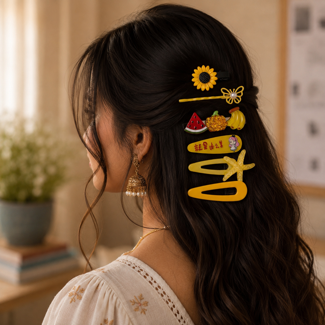 Lemon Drop Hairclips Set