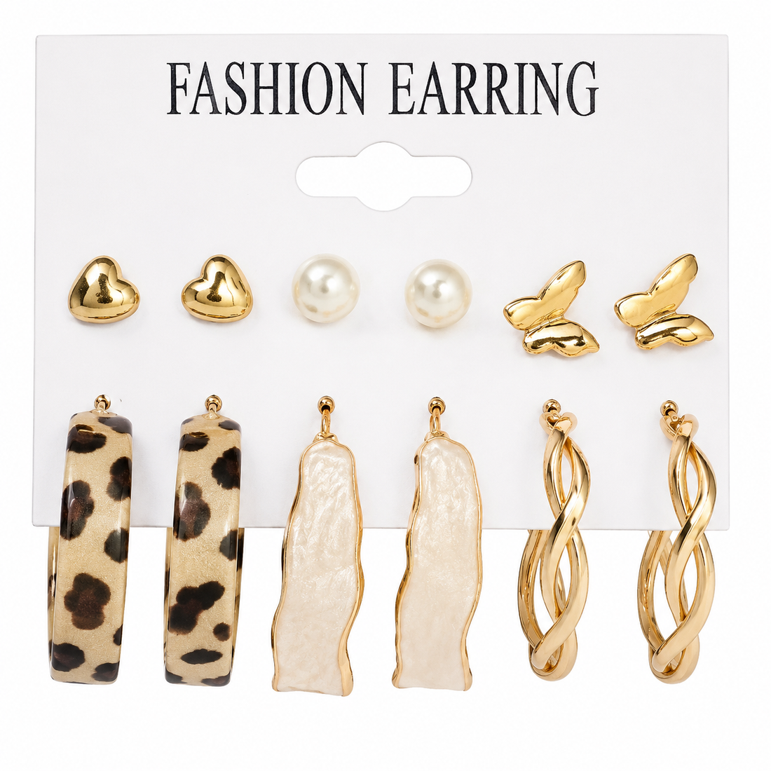 Enamel hoop animal print set