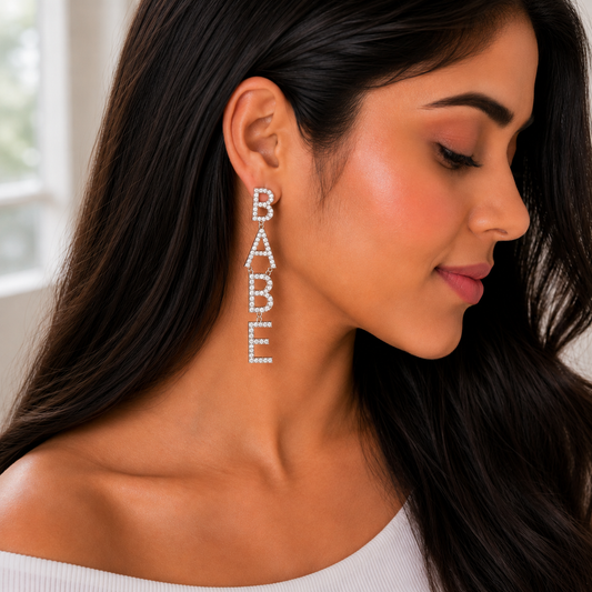 BABE & BOSS Crystal Drop Earrings