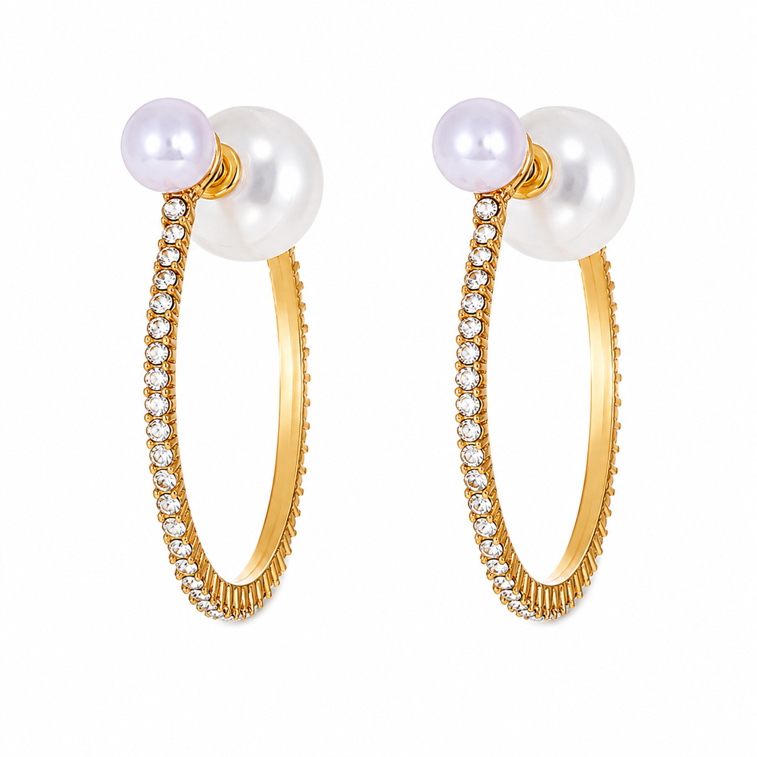 Pearl Luna Hoops