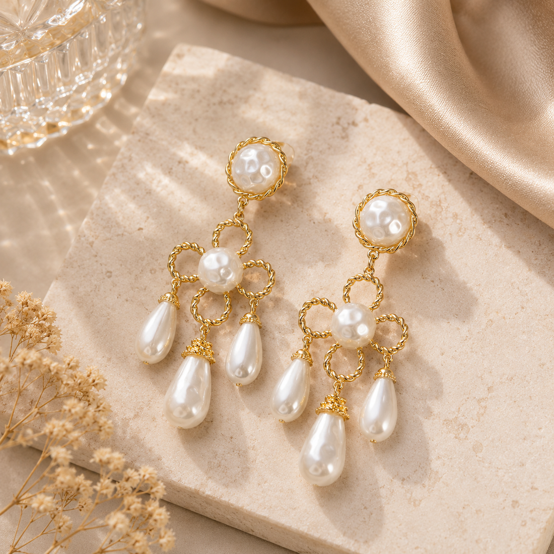 Pearl Chandelier Earrings