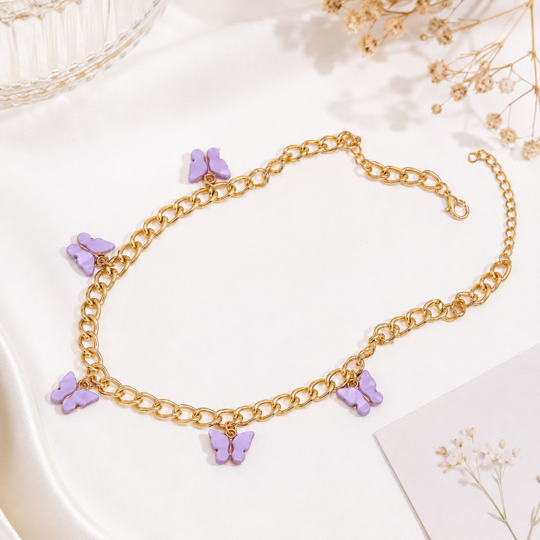 Butterfly charm necklace